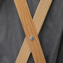 vidaXL Productos Del Hogar-Cesto para colada plegable madera y tela