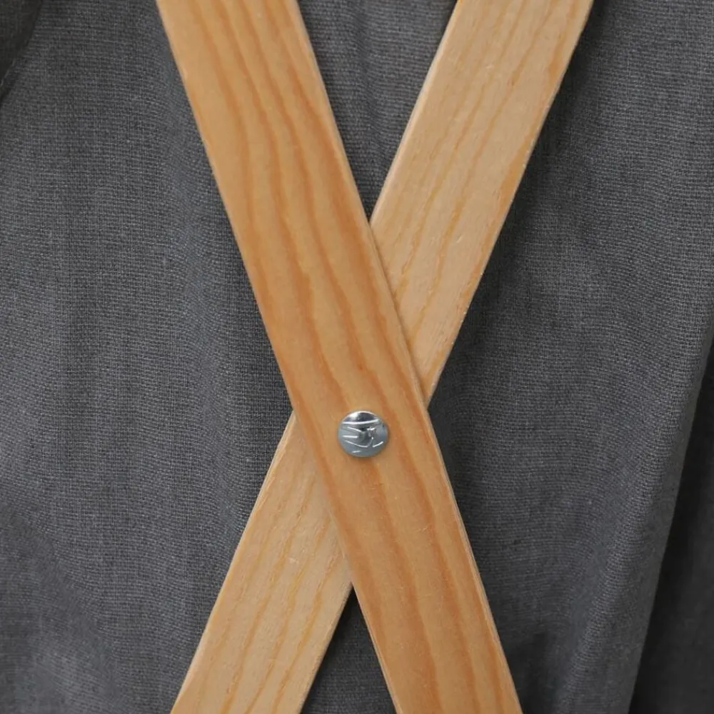 vidaXL Productos Del Hogar-Cesto para colada plegable madera y tela