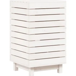 vidaXL Productos Del Hogar-Cesto para la ropa sucia madera maciza pino 44x44x76 cm