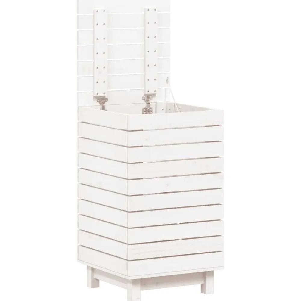 vidaXL Productos Del Hogar-Cesto para la ropa sucia madera maciza pino 44x44x76 cm