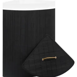 vidaXL Productos Del Hogar-Cesto para la ropa sucia de esquina bambú 60 L