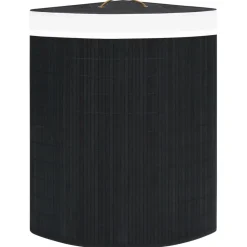 vidaXL Productos Del Hogar-Cesto para la ropa sucia de esquina bambú 60 L