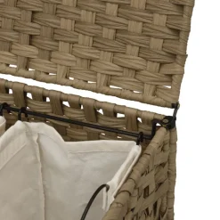 vidaXL Productos Del Hogar-Cesto para ropa sucia con ruedas ratán 66x35x60 cm
