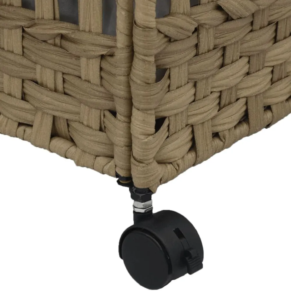vidaXL Productos Del Hogar-Cesto para ropa sucia con ruedas ratán 66x35x60 cm