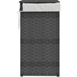 vidaXL Productos Del Hogar-Cesto para ropa sucia con tapa ratán sintético 46x33x60 cm