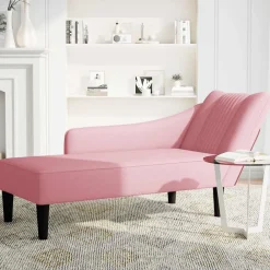 vidaXL Sillas-Chaise longue con reposabrazos derecho terciopelo