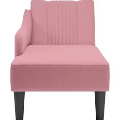 vidaXL Sillas-Chaise longue con reposabrazos derecho terciopelo