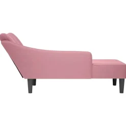 vidaXL Sillas-Chaise longue con reposabrazos derecho terciopelo
