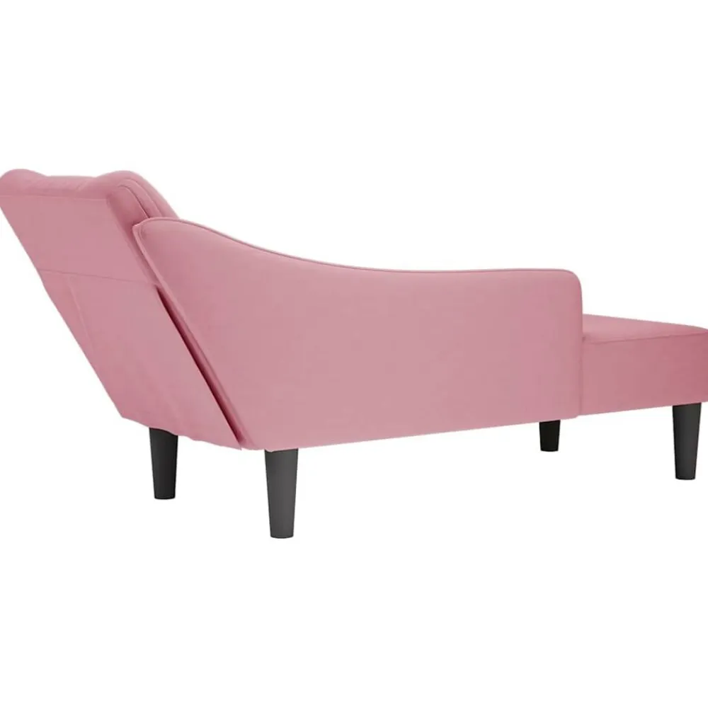 vidaXL Sillas-Chaise longue con reposabrazos derecho terciopelo