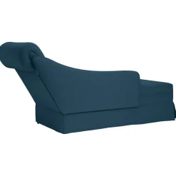 vidaXL Chaise longue respaldo reposabrazos derecho terciopelo Azul Discount