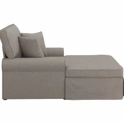 vidaXL Chaise Lounge con Falda con cojín con almohada 3 pcs tela Taupé Sale