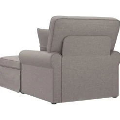 vidaXL Chaise Lounge con Falda con cojín con almohada 3 pcs tela Taupé Sale