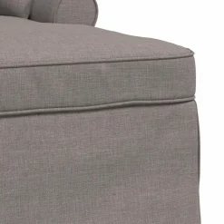 vidaXL Chaise Lounge con Falda con cojín con almohada 3 pcs tela Taupé Sale