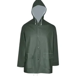 vidaXL Ropa Y Accesorios-Chubasquero impermeable reforzado con capucha 2 pzas XXL