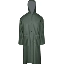 vidaXL Ropa Y Accesorios-Chubasquero impermeable largo con capucha talla L