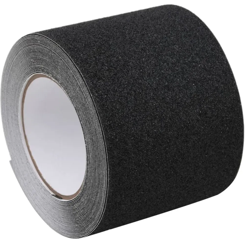 vidaXL Consumibles Para Construcción-Cinta antideslizante negra PVC 0,1x10 m