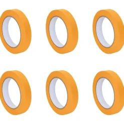 vidaXL Consumibles Para Construcción-Cintas de Enmascarar para Pintores 6 pcs Amarillo 19mm x 50m