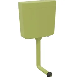 vidaXL Cisterna de inodoro con entrada de agua inferior verde 3/6 L Verde oliva Online