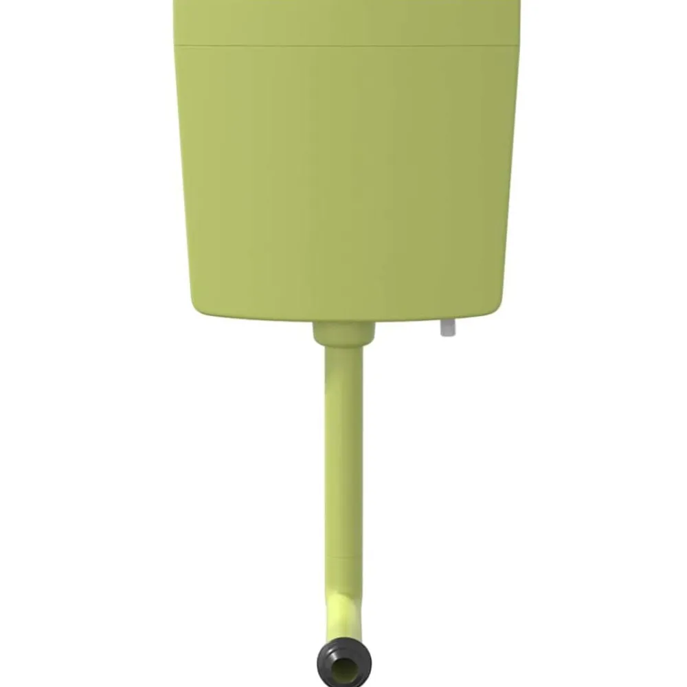 vidaXL Cisterna de inodoro con entrada de agua inferior verde 3/6 L Verde oliva Online