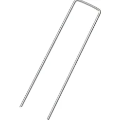 vidaXL Actividades Al Aire Libre-Clavijas de tierra forma U 25 uds acero galvanizado 15x3,5 cm