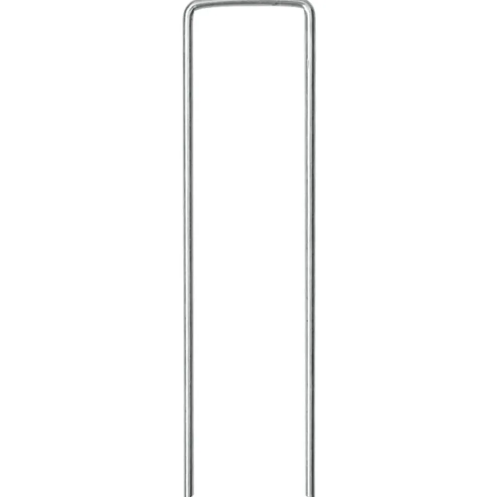 vidaXL Actividades Al Aire Libre-Clavijas de tierra forma U 25 uds acero galvanizado 15x3,5 cm