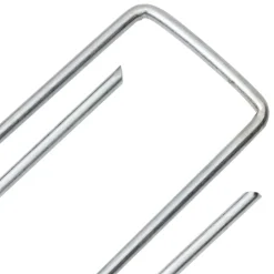 vidaXL Actividades Al Aire Libre-Clavijas de tierra forma U 25 uds acero galvanizado 15x3,5 cm