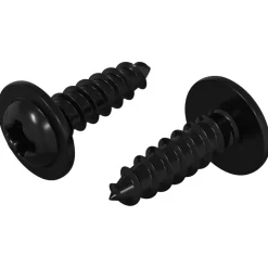 vidaXL Accesorios De Bricolaje-Clavo autorroscante 2 pcs Negro 3,5 x 12 mm Hierro
