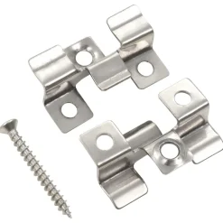 vidaXL Materiales De Construcción-Clips de plataforma 100 uds y 200 tornillos de acero Inoxidable