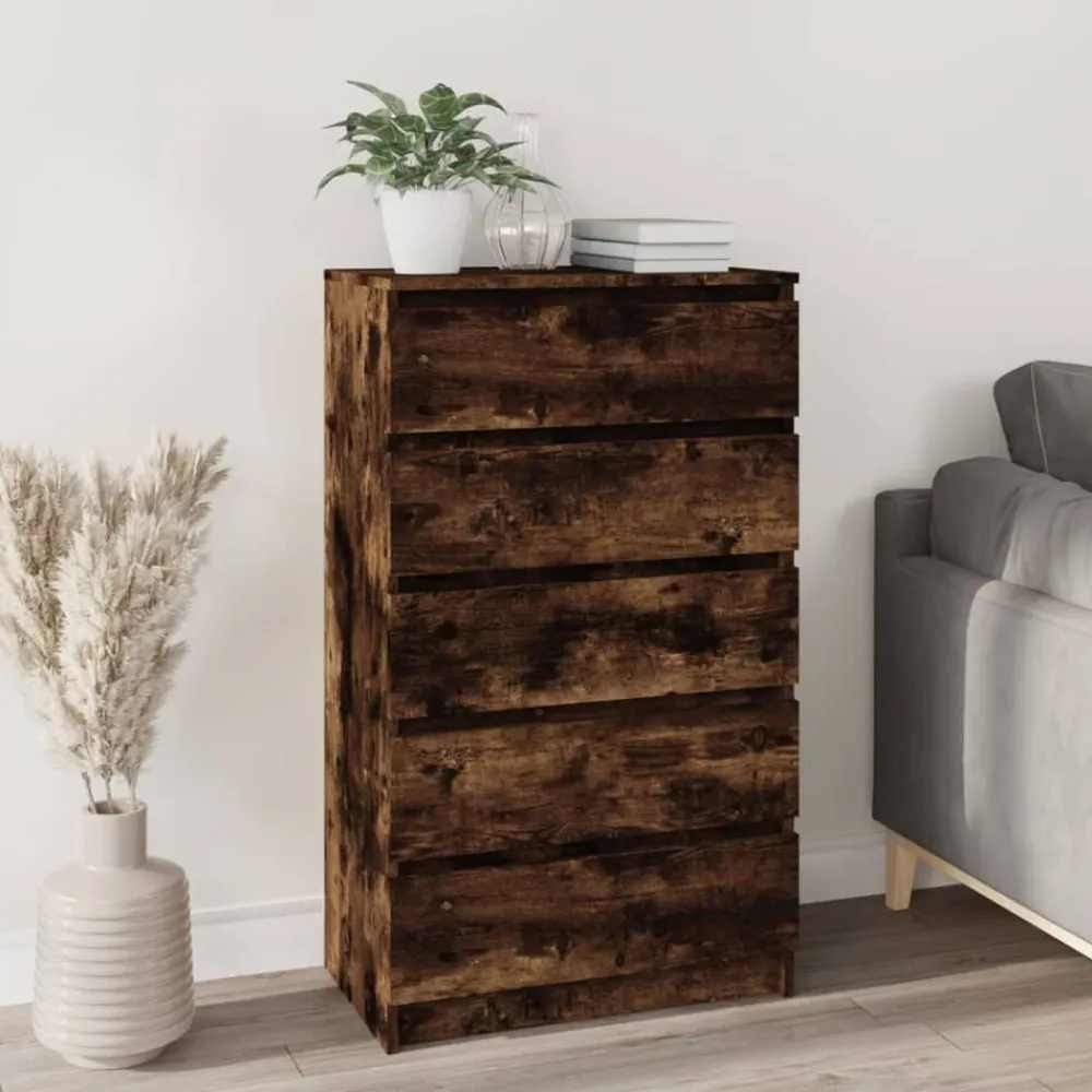 vidaXL Armarios Y Almacenamiento-Cómoda de madera contrachapada 60x36x103 cm