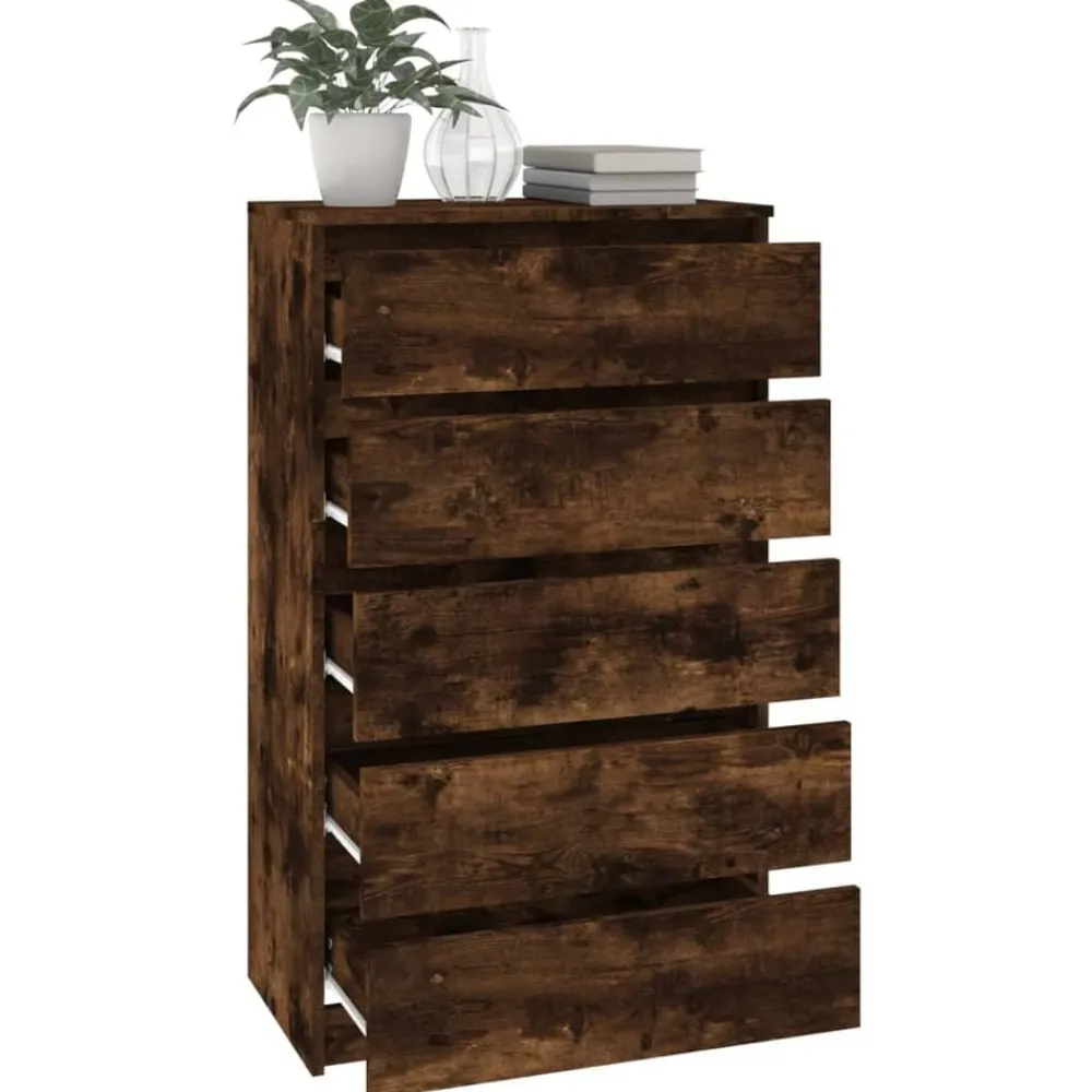 vidaXL Armarios Y Almacenamiento-Cómoda de madera contrachapada 60x36x103 cm