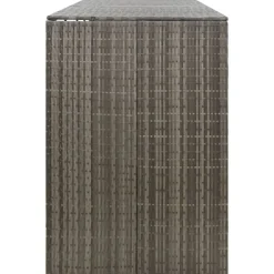 vidaXL Productos Del Hogar-Cobertizo 4 contenedores de basura ratán PE 274x80x117 cm