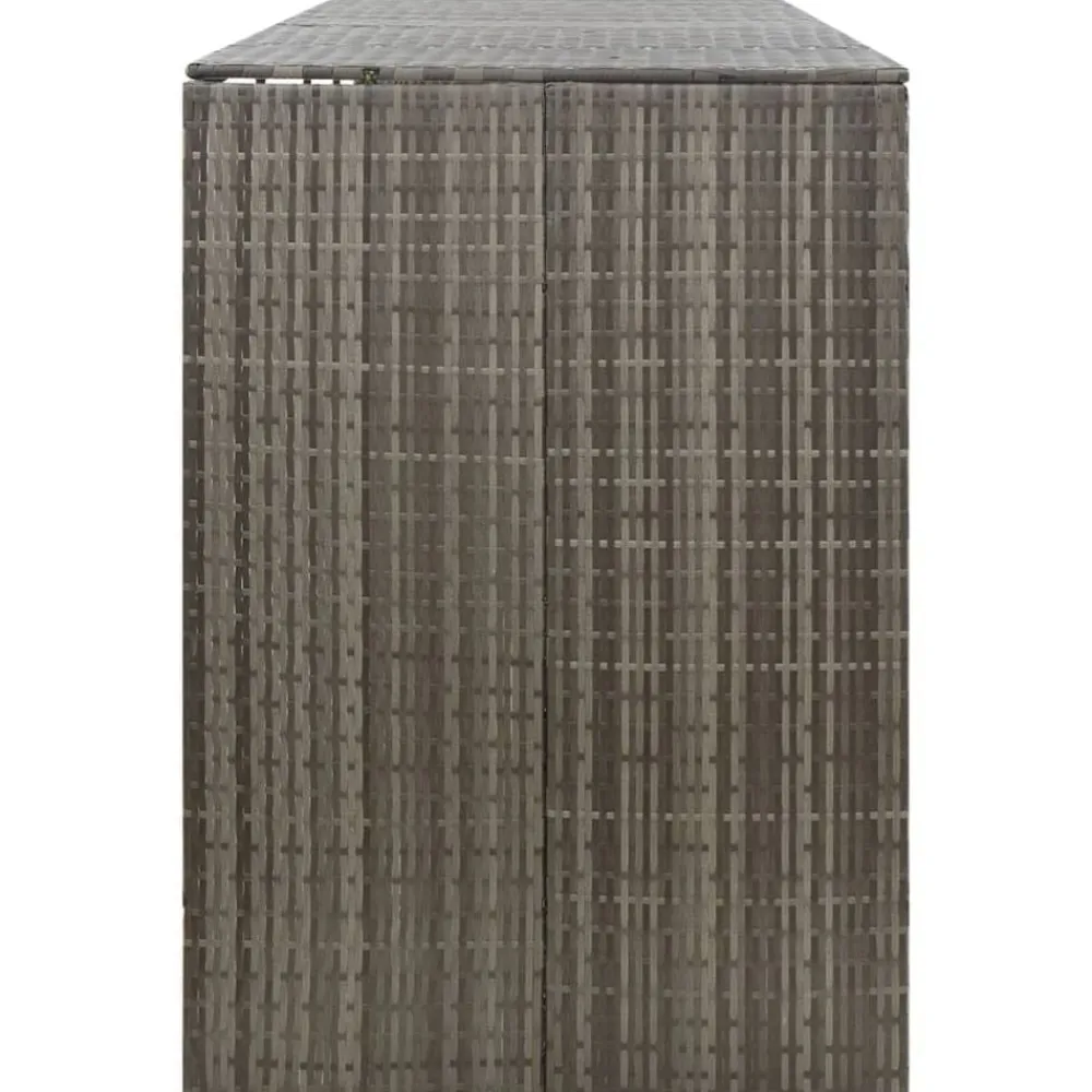 vidaXL Productos Del Hogar-Cobertizo 4 contenedores de basura ratán PE 274x80x117 cm
