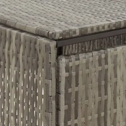 vidaXL Productos Del Hogar-Cobertizo 3 contenedores de basura ratán PE 207x80x117 cm