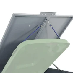 vidaXL Cobertizo de 5 contenedores de basura acero 345x79x117 cm Gris Outlet