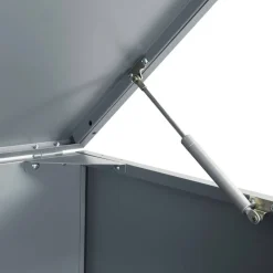 vidaXL Cobertizo de 5 contenedores de basura acero 345x79x117 cm Gris Outlet