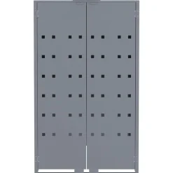 vidaXL Productos Del Hogar-Cobertizo de 6 contenedores de basura acero 414x79x117 cm