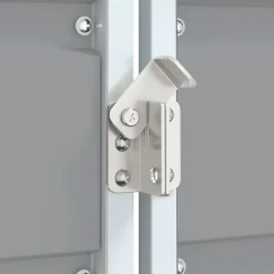 vidaXL Cobertizo de 3 contenedores basura acero 216x81x115 cm Gris Outlet