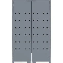 vidaXL Cobertizo de 3 contenedores de basura acero 207x79x117 cm Gris Outlet