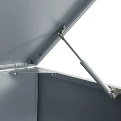 vidaXL Cobertizo de 3 contenedores de basura acero 207x79x117 cm Gris Outlet