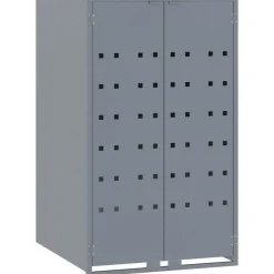 vidaXL Productos Del Hogar-Cobertizo de 2 contenedores de basura acero 138x79x117 cm