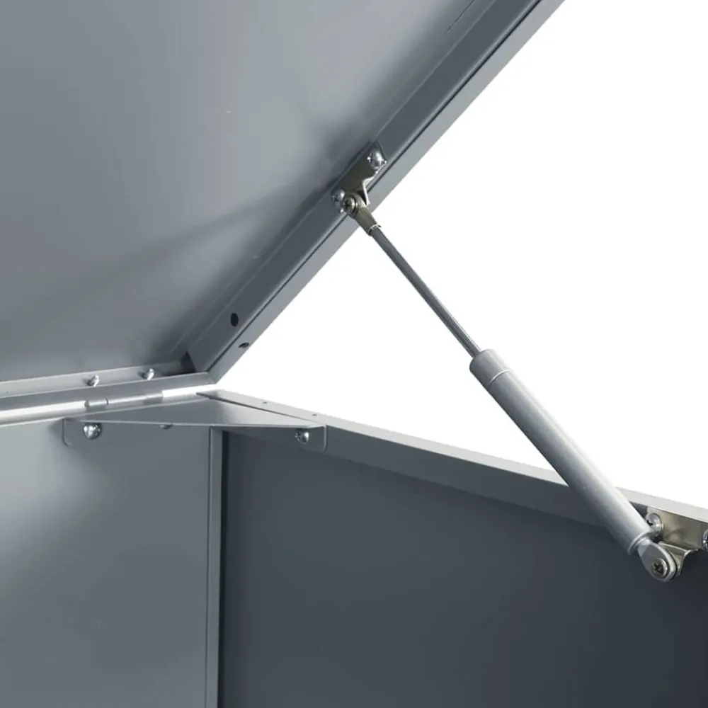 vidaXL Productos Del Hogar-Cobertizo de 2 contenedores de basura acero 138x79x117 cm