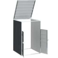 vidaXL Productos Del Hogar-Cobertizo de contenedor de basura acero 72x81x115 cm