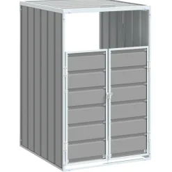 vidaXL Productos Del Hogar-Cobertizo de contenedor de basura acero 72x81x115 cm