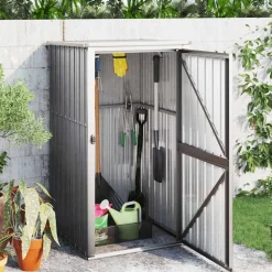 vidaXL Jardín-Cobertizo de herramientas jardín acero galvanizado 88x89x161 cm