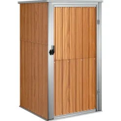 vidaXL Cobertizo de herramientas jardín acero galvanizado 88x89x161 cm Marr&oacute;n Online