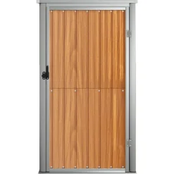 vidaXL Cobertizo de herramientas jardín acero galvanizado 88x89x161 cm Marrón Online