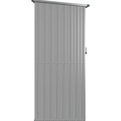 vidaXL Cobertizo de jardín acero galvanizado 118,5x97x209,5 cm Gris