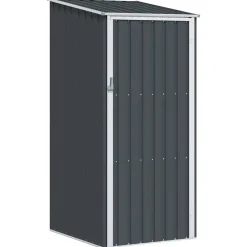 vidaXL Cobertizo de jardín acero galvanizado 87x98x159 cm Antracita New