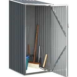vidaXL Cobertizo de jardín acero galvanizado 87x98x159 cm Antracita New