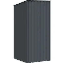 vidaXL Cobertizo de jardín acero galvanizado 87x98x159 cm Antracita New